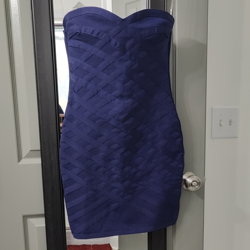 NWT Windsor Strapless Royal Blue Bandage Bodcon Mini Dress